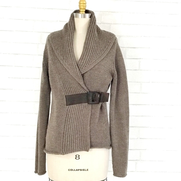 Soft Surroundings Belted Cardigan Knit Sweater Women's Small S Wool Blend Fall - Picture 1 of 7